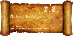 Milesz Beáta névjegykártya